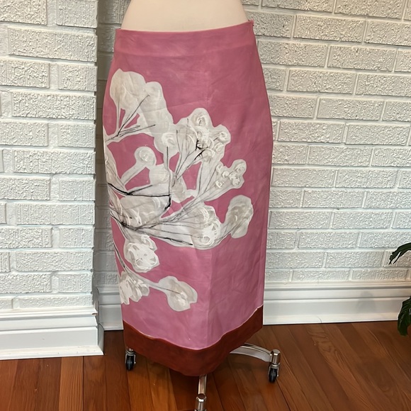 NWT ZARA Pink Floral Pencil Skirt - Picture 10 of 11